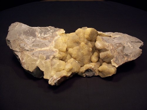 Calcite var. septarian in shale. Engstrom Lake Area, near Anzac, Alberta, Canada.