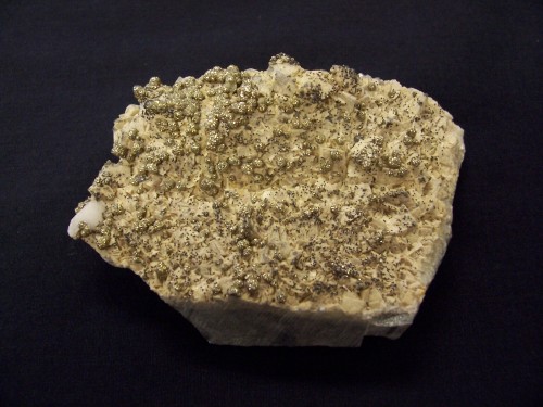 Calcite with Pyrite. McLeod Mine, Wawa, Ontario, Canada.